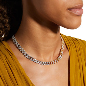 Fallon PAVÉ CURB SWAG NECKLACE - COMBO