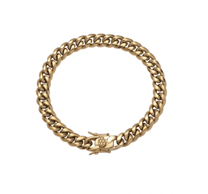 fallon RUTH CURB CHAIN BRACELET - 8MM GOLD