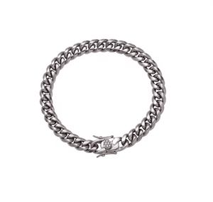 fallon RUTH CURB CHAIN BRACELET - 8MM RHODIUM