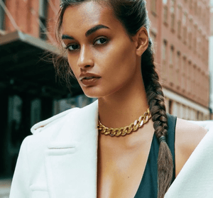 Fallon RUTH CURB CHAIN COLLAR NECKLACE - 16MM