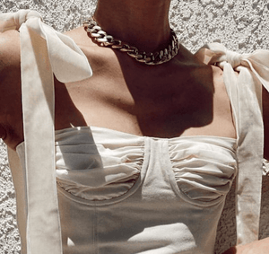 Fallon RUTH CURB CHAIN COLLAR NECKLACE - 16MM