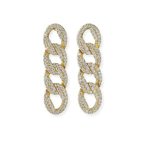 fallon RUTH CURB CHAIN EARRING - GOLD
