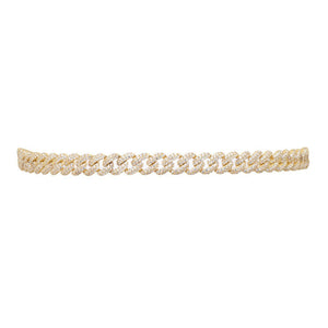 fallon RUTH PAVÉ CURB CHOKER NECKLACE - GOLD