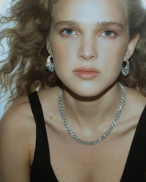 Fallon RUTH PAVÉ CURB COLLAR NECKLACE