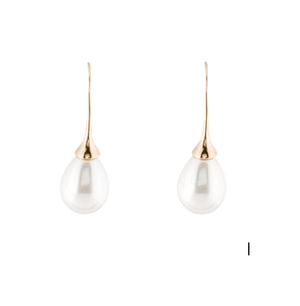 fallon TEARDROP PEARL EARRING - GOLD