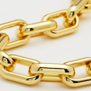 Fallon U-CHAIN LINK COLLAR NECKLACE - GOLD