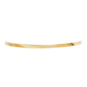 fallon HAILEY HERRINGBONE CHAIN CHOKER NECKLACE - GOLD