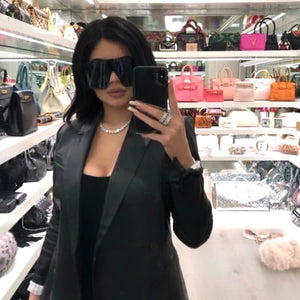 Fallon MONARCH HEART RIVIÈRE COLLAR NECKLACE - RHODIUM