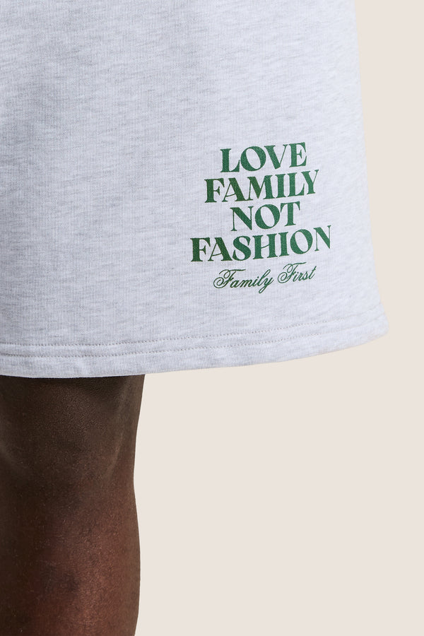 Family First Milano Jogger Short Love Family Grey