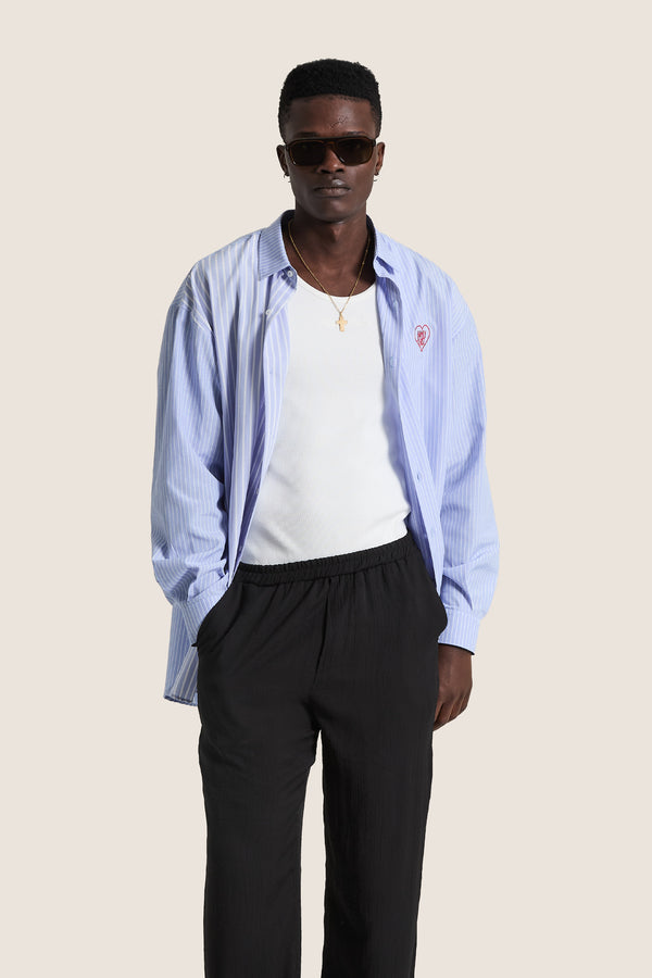 Family First Milano Shirt Long Classic Light Blue