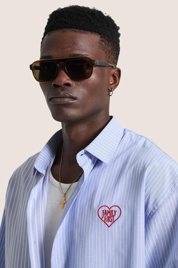 Family First Milano Shirt Long Classic Light Blue