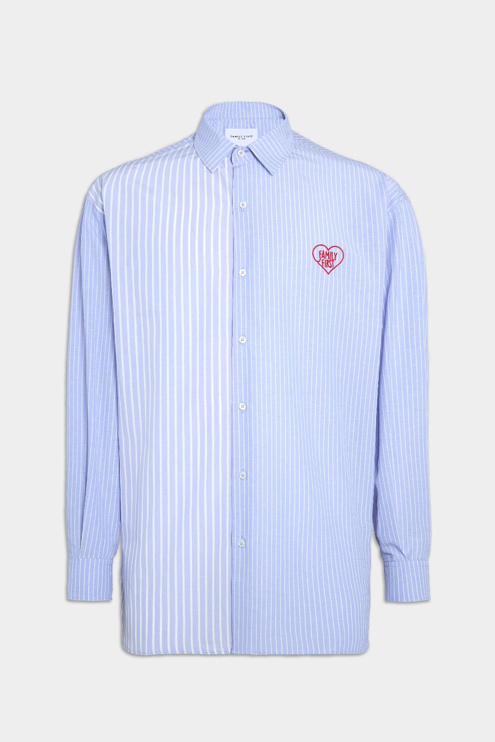 family first milano Shirt Long Classic Light Blue