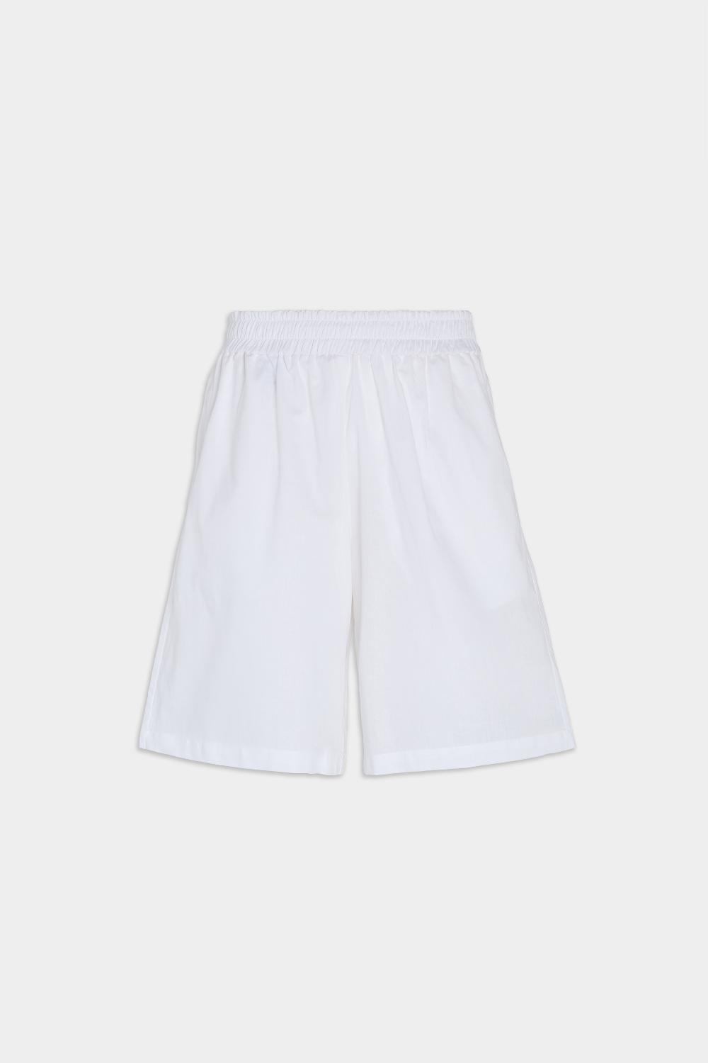 family first milano Soft Short Pants Linen White
