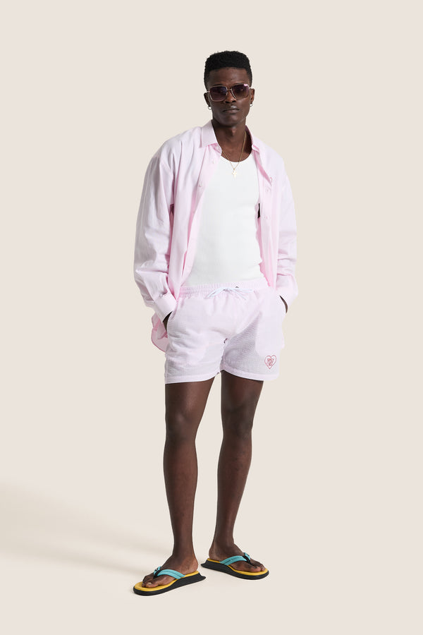 Family First Milano Swimsuit Stripes Heart Pink