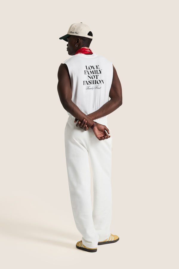 Family First Milano Tank Top Love Family White