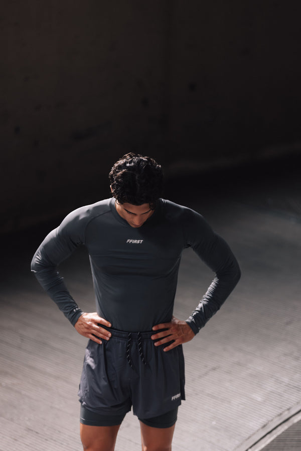 Family First Milano Long Sleeve Tee FFIRST Dark Grey