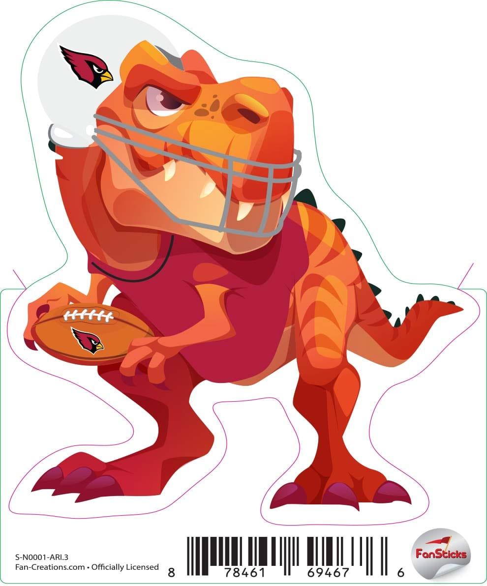 fan creations Arizona Cardinals 3in Decal T-Rex Player