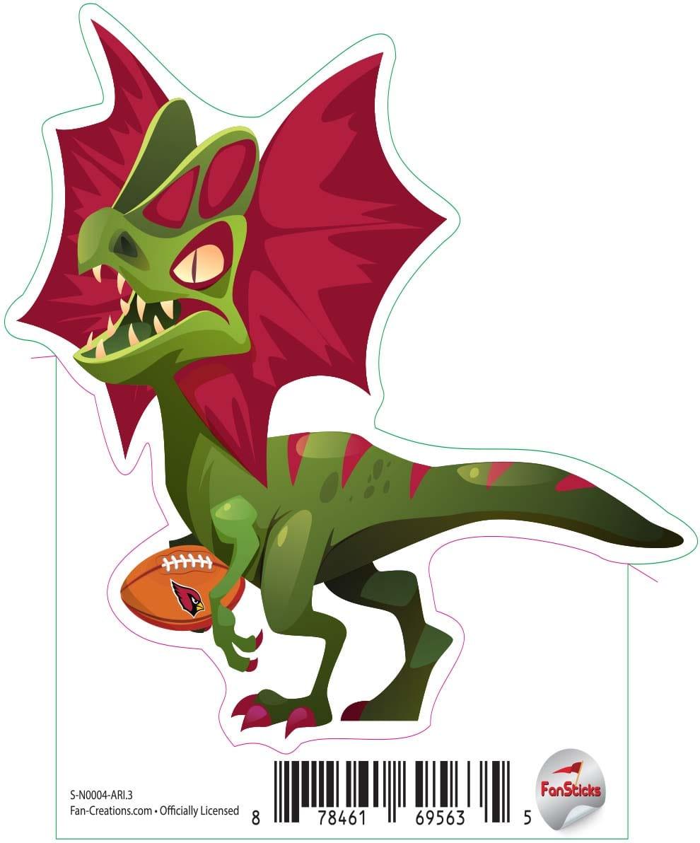 fan creations Arizona Cardinals 3in Decal Xiphosurus with Football