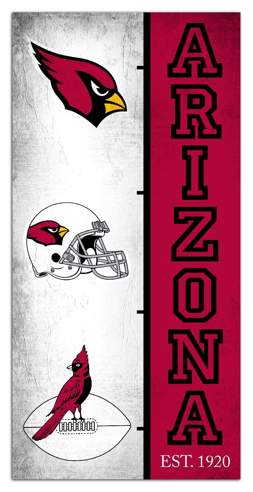 fan creations Arizona Cardinals Team Logo Progression 6x12