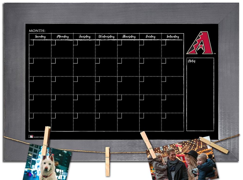 fan creations Arizona Diamondbacks Monthly Chalkboard With Frame & Clothespins