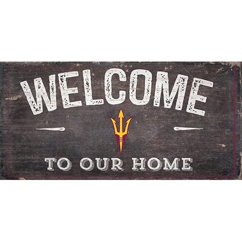 fan creations Arizona State Welcome Distressed 6 x 12