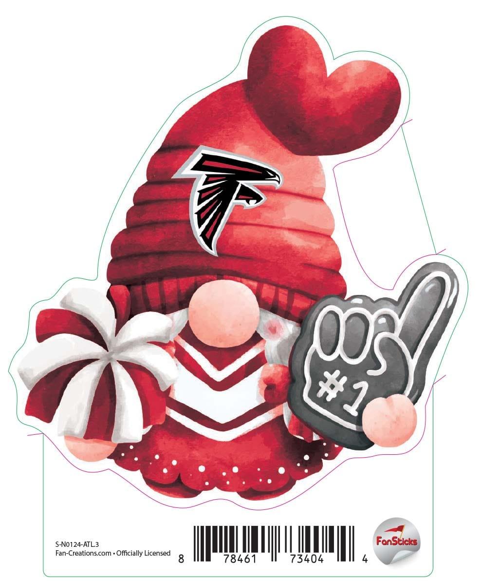 fan creations Atlanta Falcons 3in Decal "Gnome with Foam Finger"