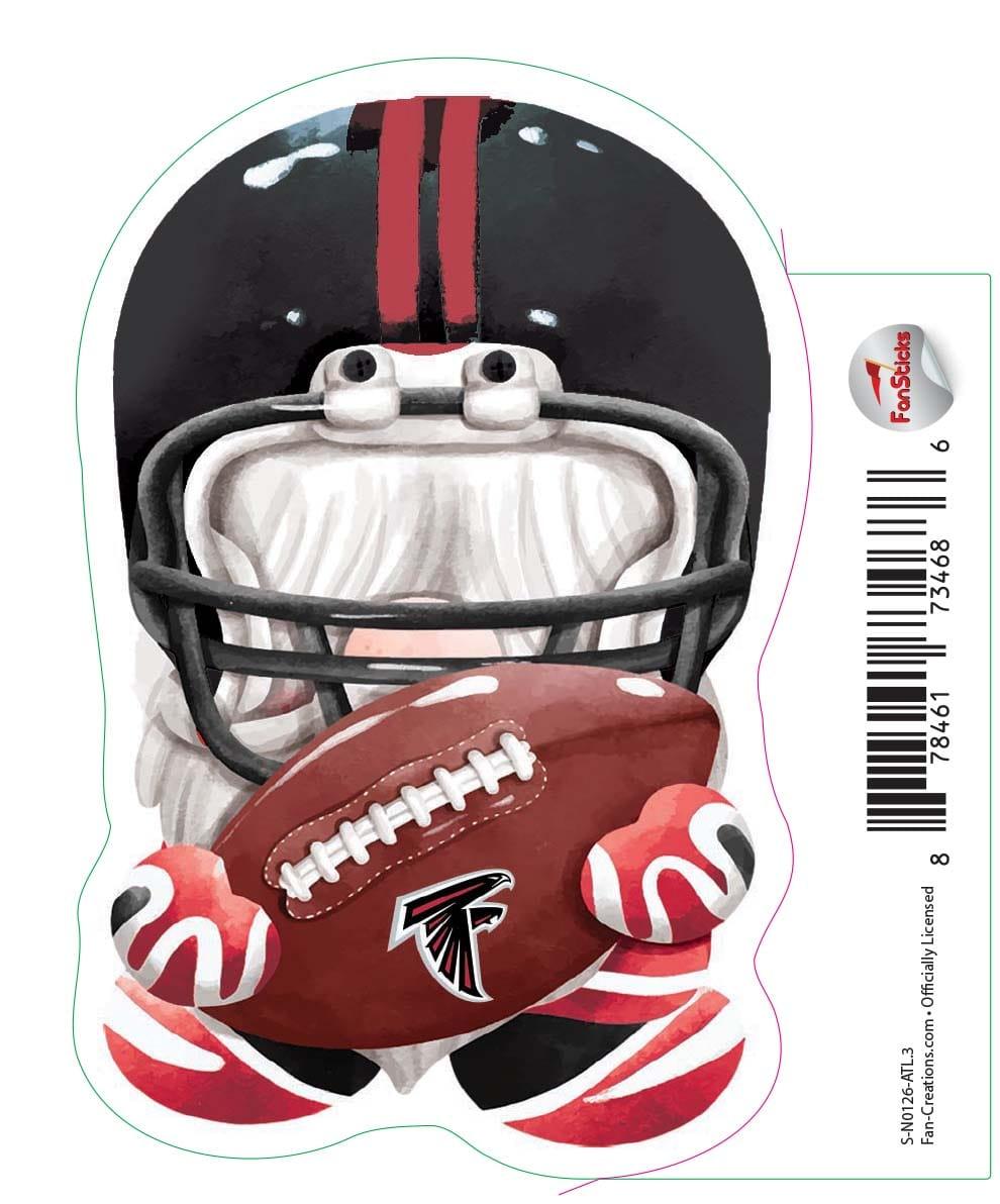fan creations Atlanta Falcons 3in Decal "Gnome with Football"