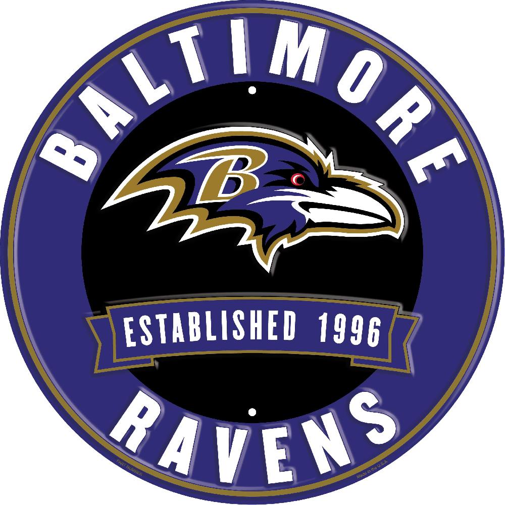 fan creations Baltimore Ravens Metal Established Date Circle