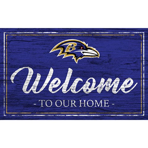 fan creations Baltimore Ravens Team Color Welcome 11x19 Sign
