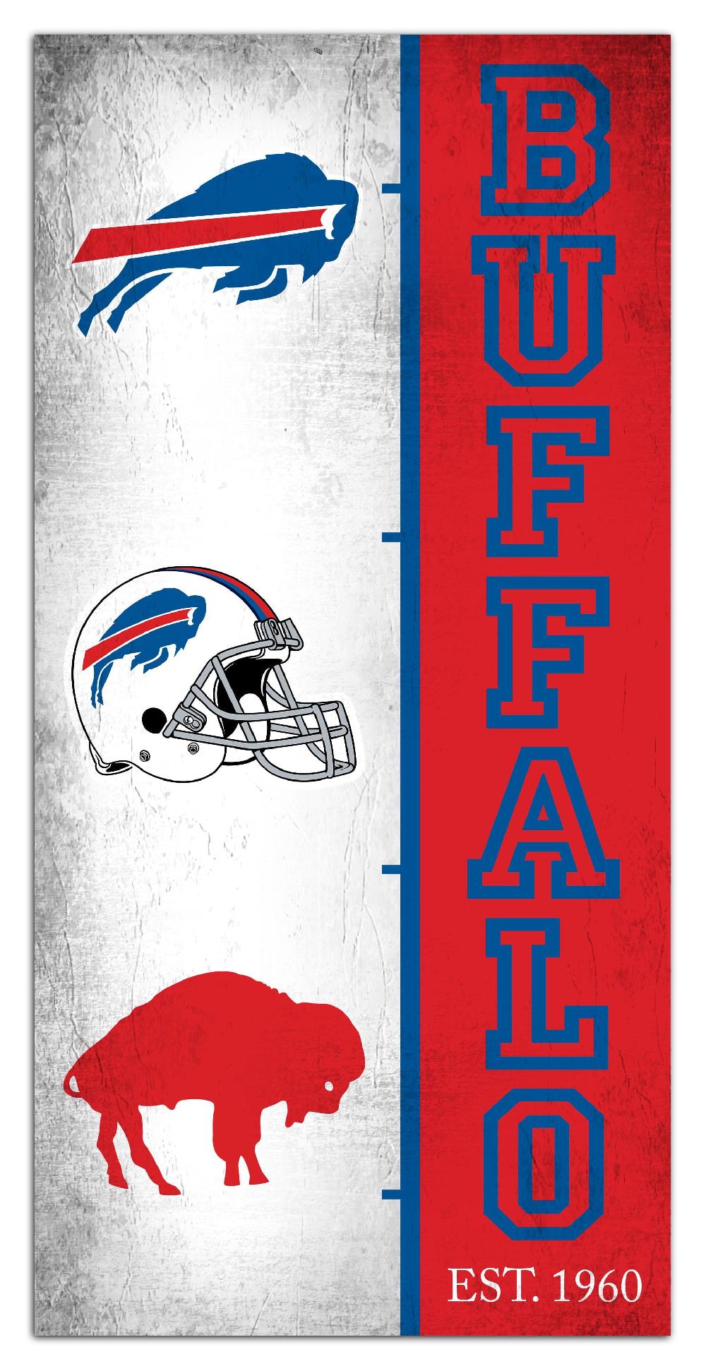 fan creations Buffalo Bills Team Logo Progression 6x12