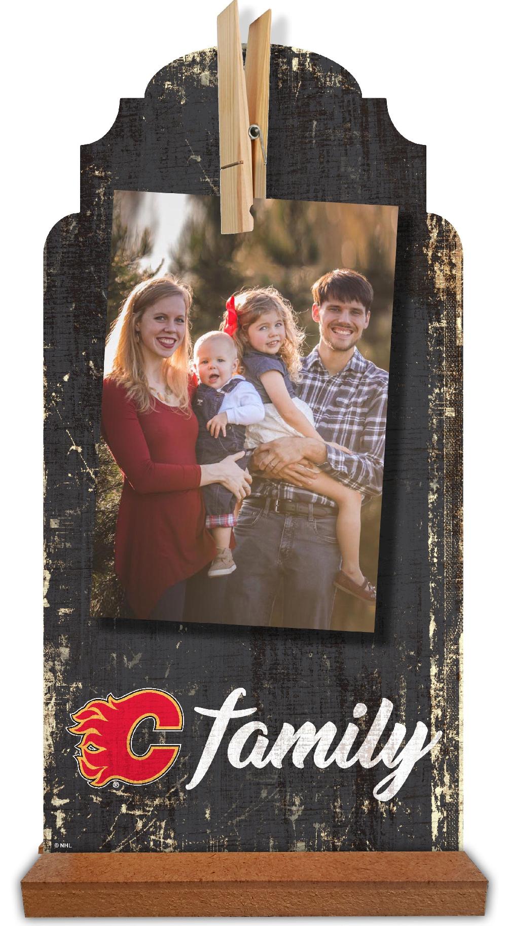fan creations Calgary Flames Family Clothespin 6x12