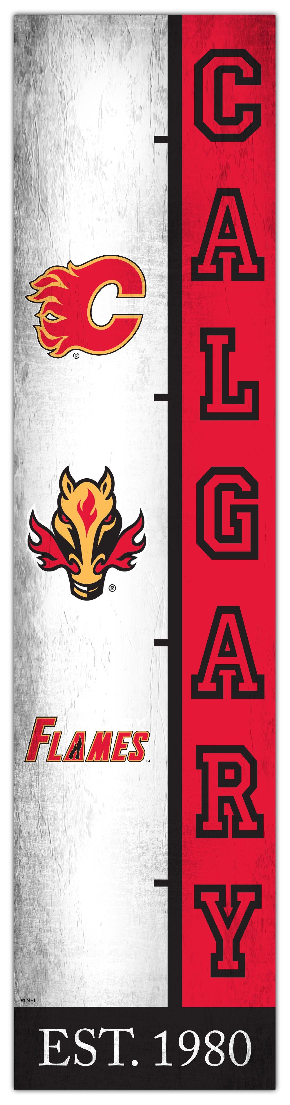 fan creations Calgary Flames Team Logo Progression 6x24