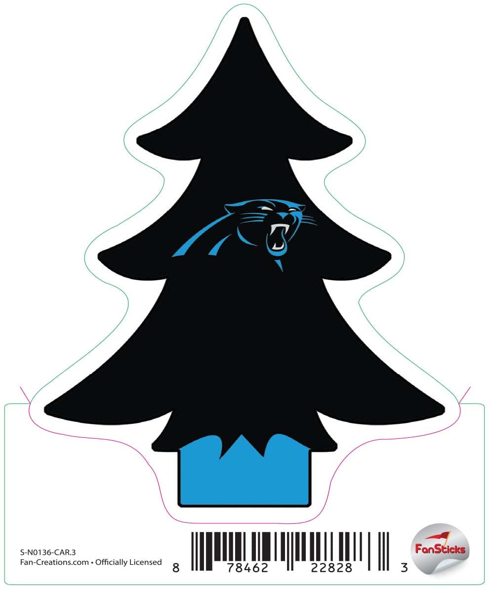 fan creations Carolina Panthers 3in Decal Christmas Tree