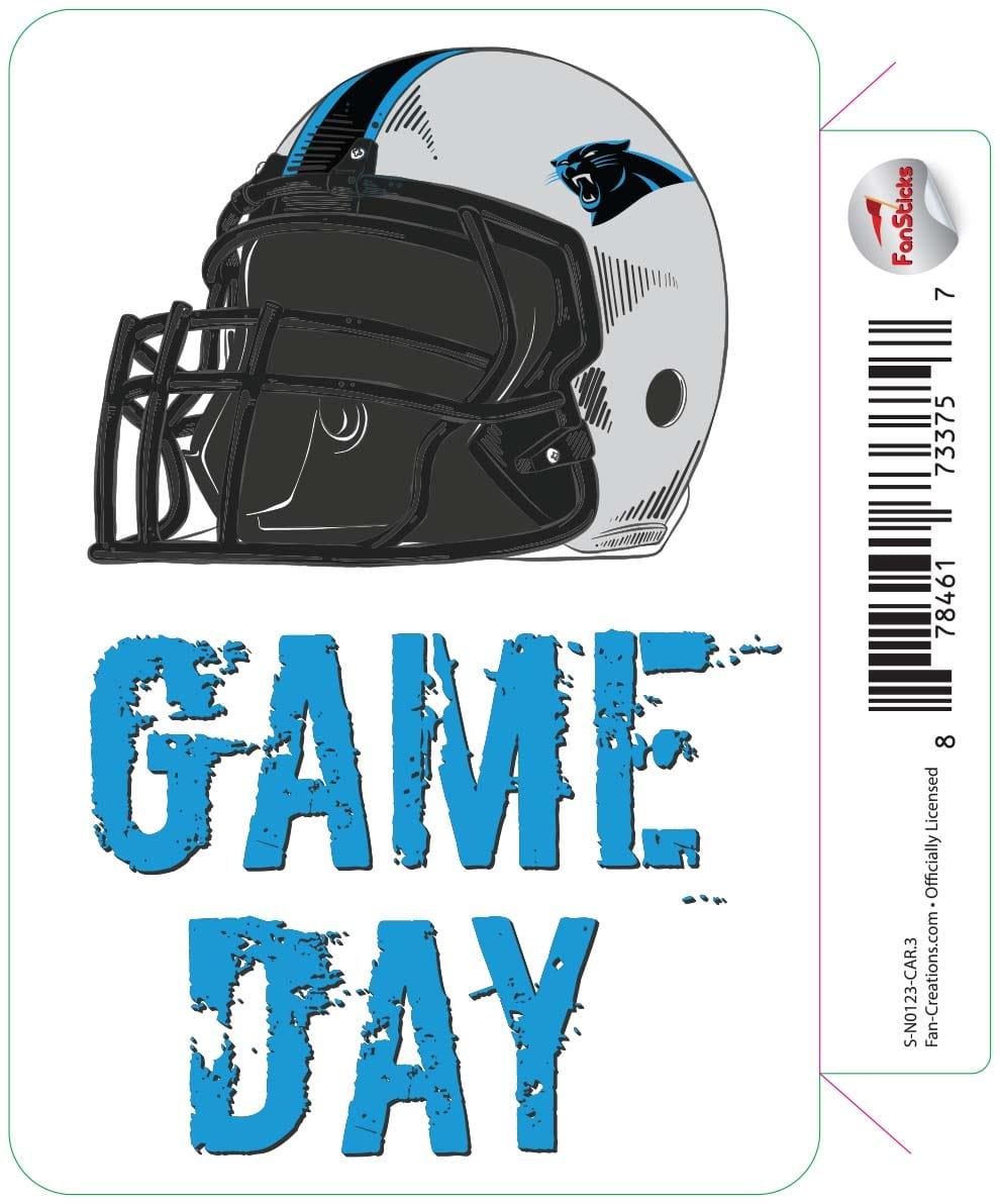 fan creations Carolina Panthers 3in Decal Game Day Helmet