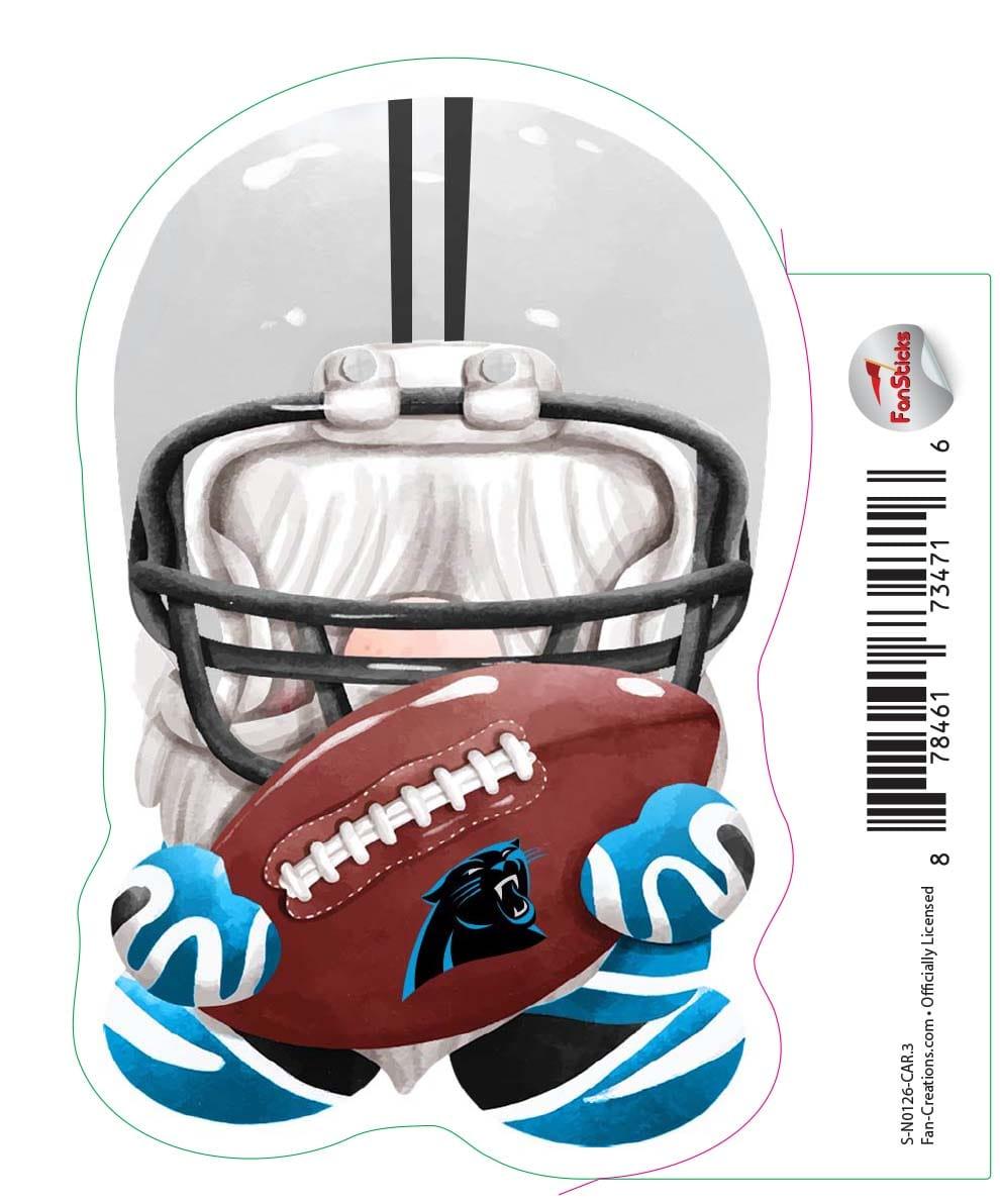 fan creations Carolina Panthers 3in Decal Gnome with Football