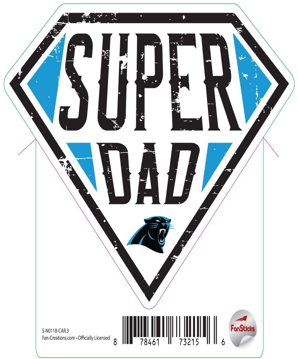 fan creations Carolina Panthers 3in Decal Super Dad