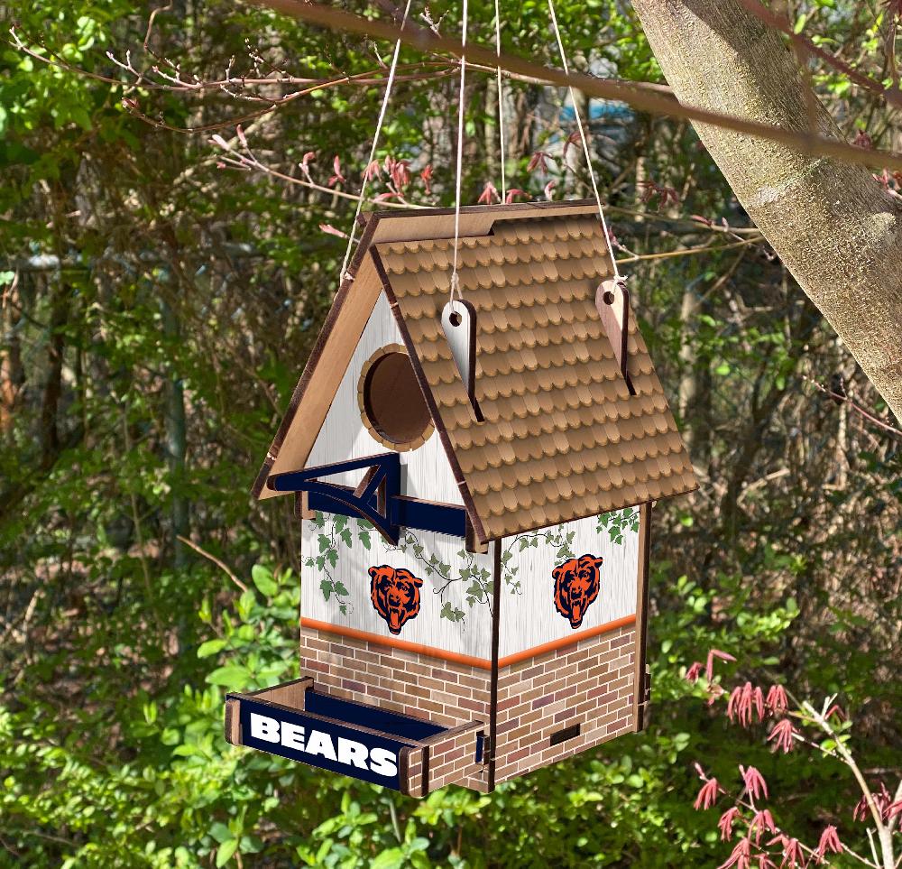fan creations Chicago Bears Team Bird House Unassembled