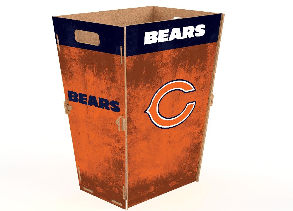 fan creations Chicago Bears Team Color Waste Bin Large