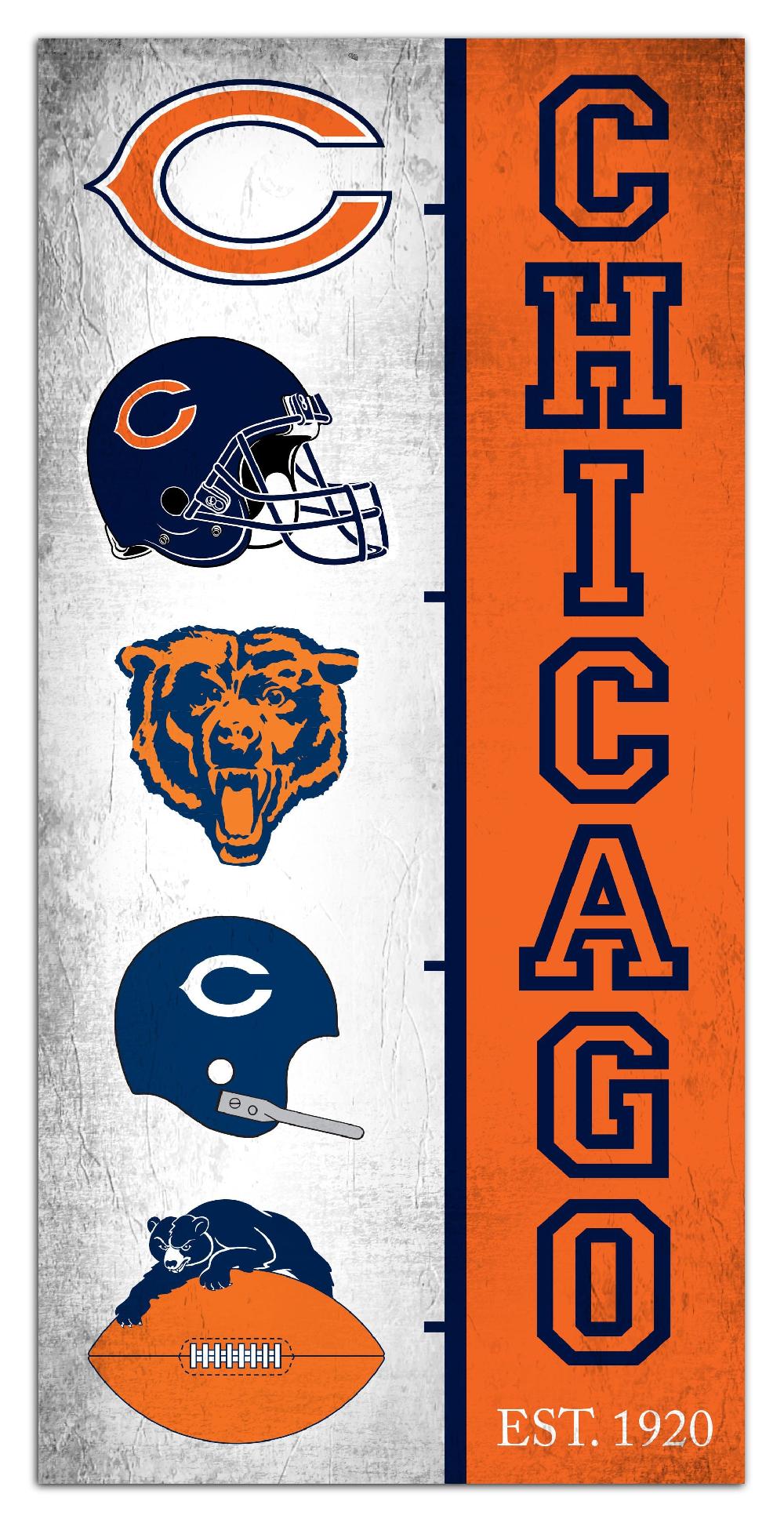 fan creations Chicago Bears Team Logo Progression 6x12