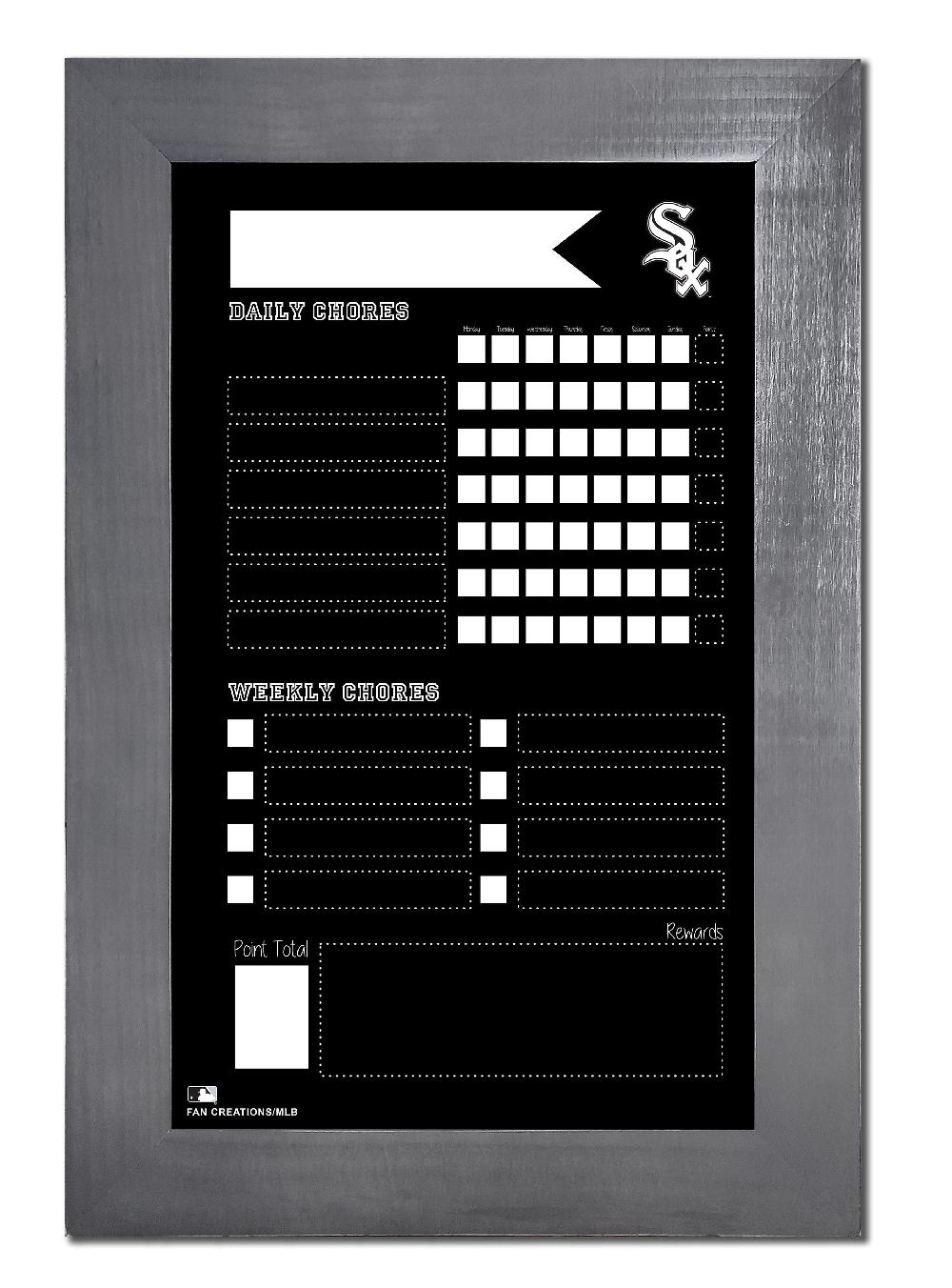 fan creations Chicago White Sox Chore Chart Chalkboard 11x19 With Frame