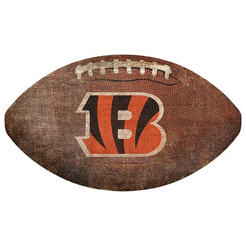 fan creations Cincinnati Bengals 12" Football Shaped Sign