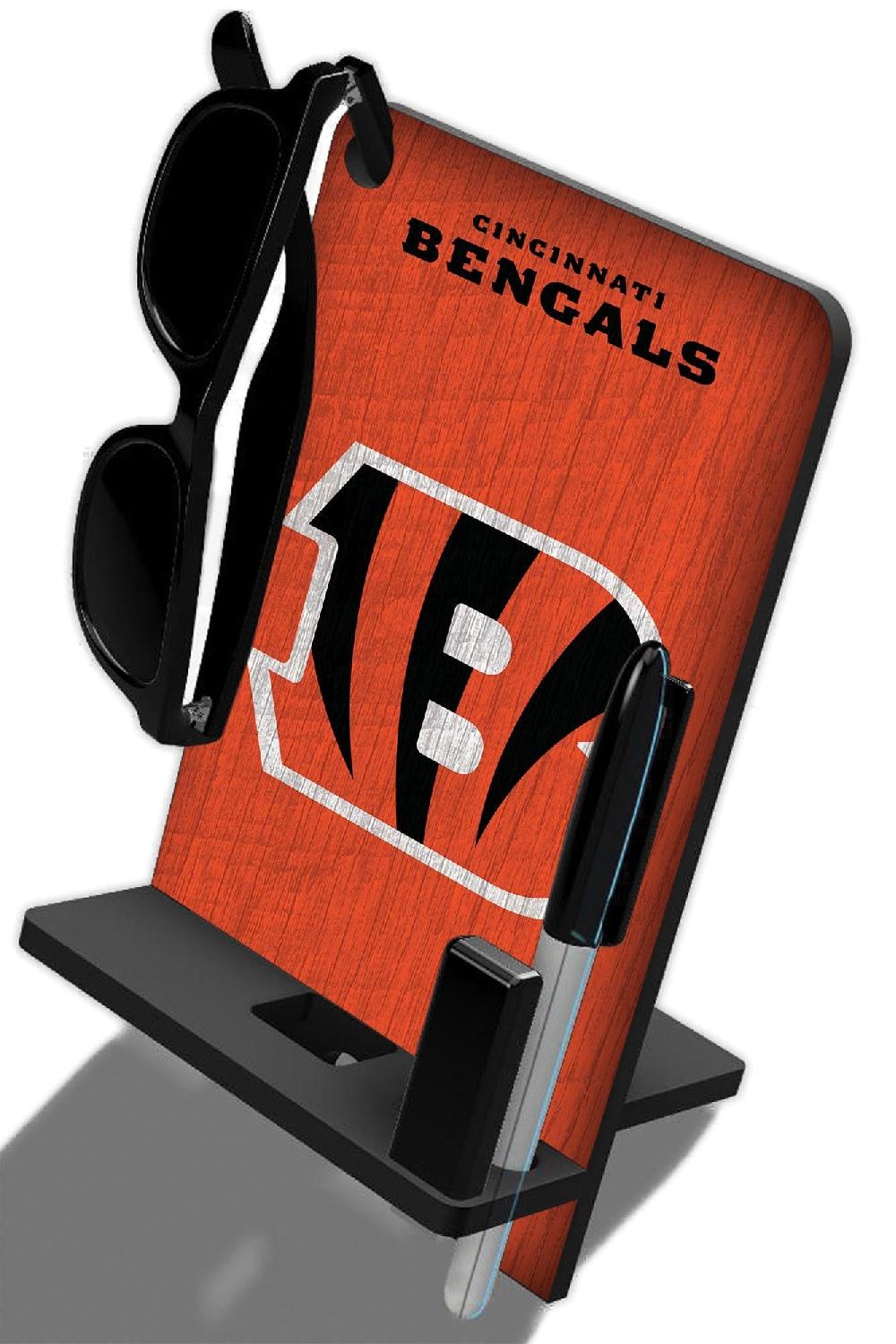 fan creations Cincinnati Bengals 4 In 1 Desktop Phone Stand
