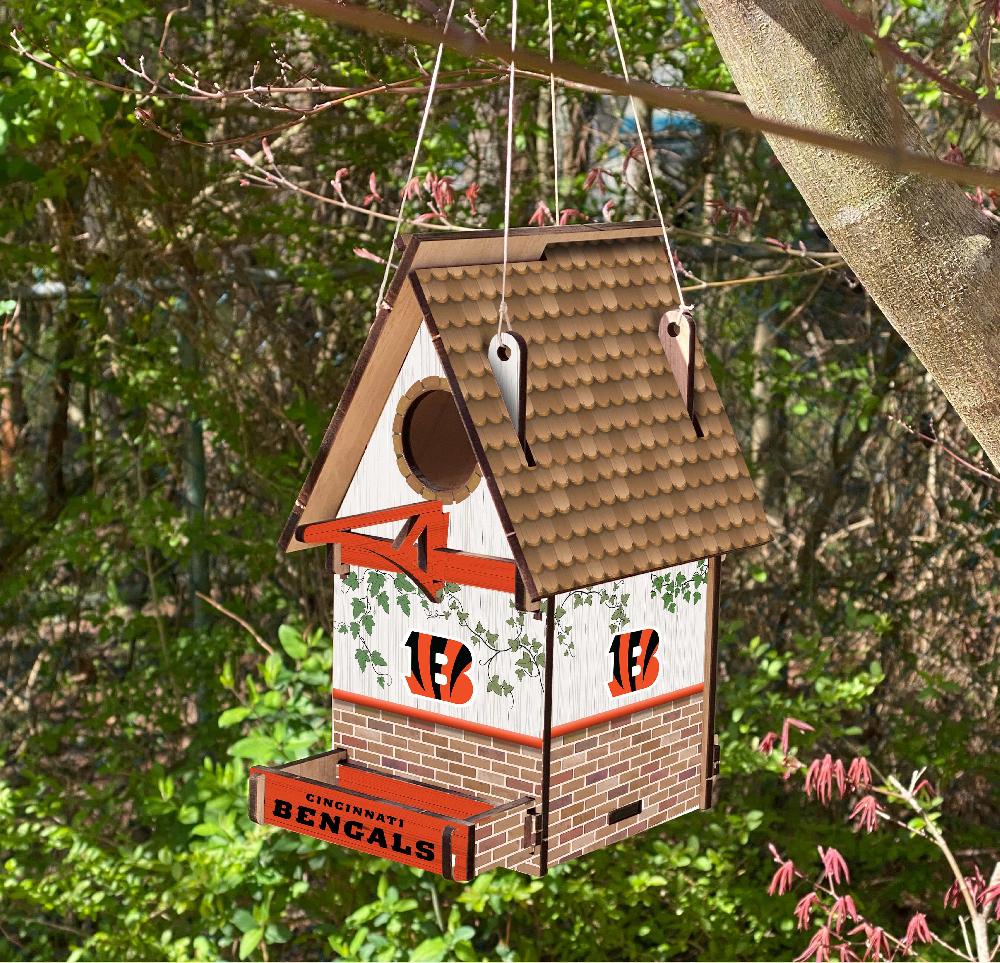 fan creations Cincinnati Bengals Team Bird House Unassembled