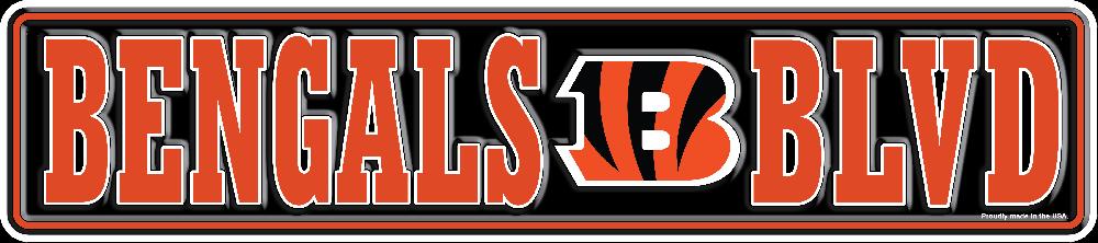 fan creations Cincinnati Bengals Team Boulevard Metal 4x18