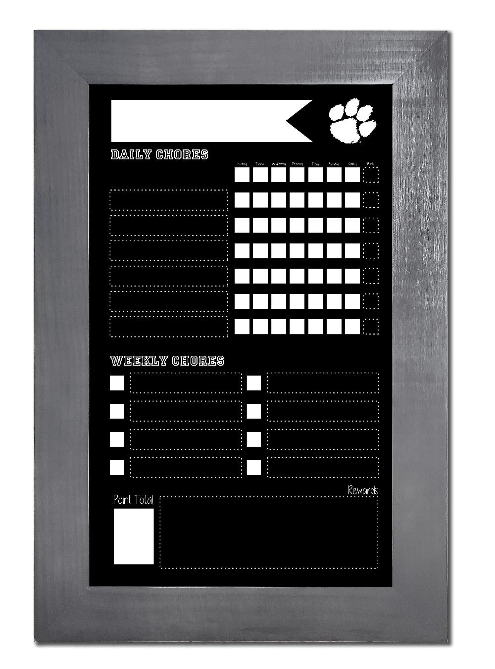 fan creations Clemson Chore Chart Chalkboard 11x19 With Frame