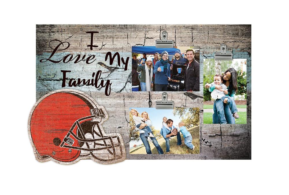 fan creations Cleveland Browns I Love My Family 11x19 Clip Frame