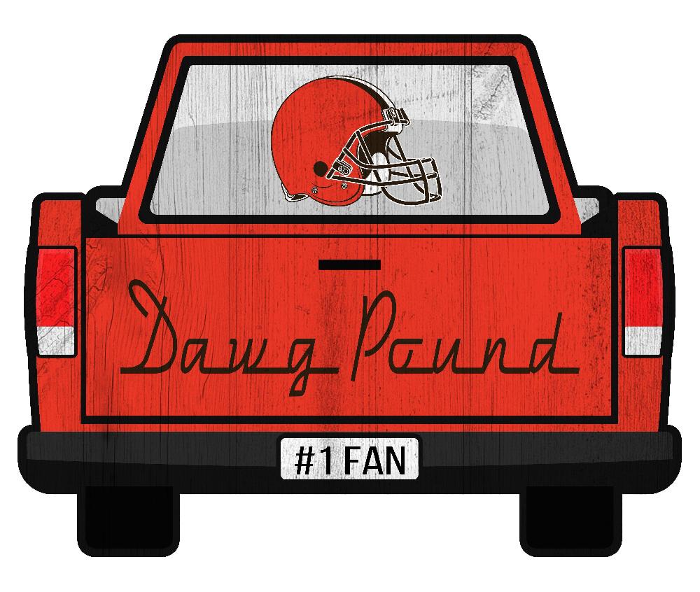 fan creations Cleveland Browns Slogan Truck Back Vintage 12in