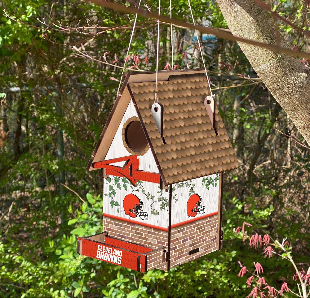 fan creations Cleveland Browns Team Bird House Unassembled