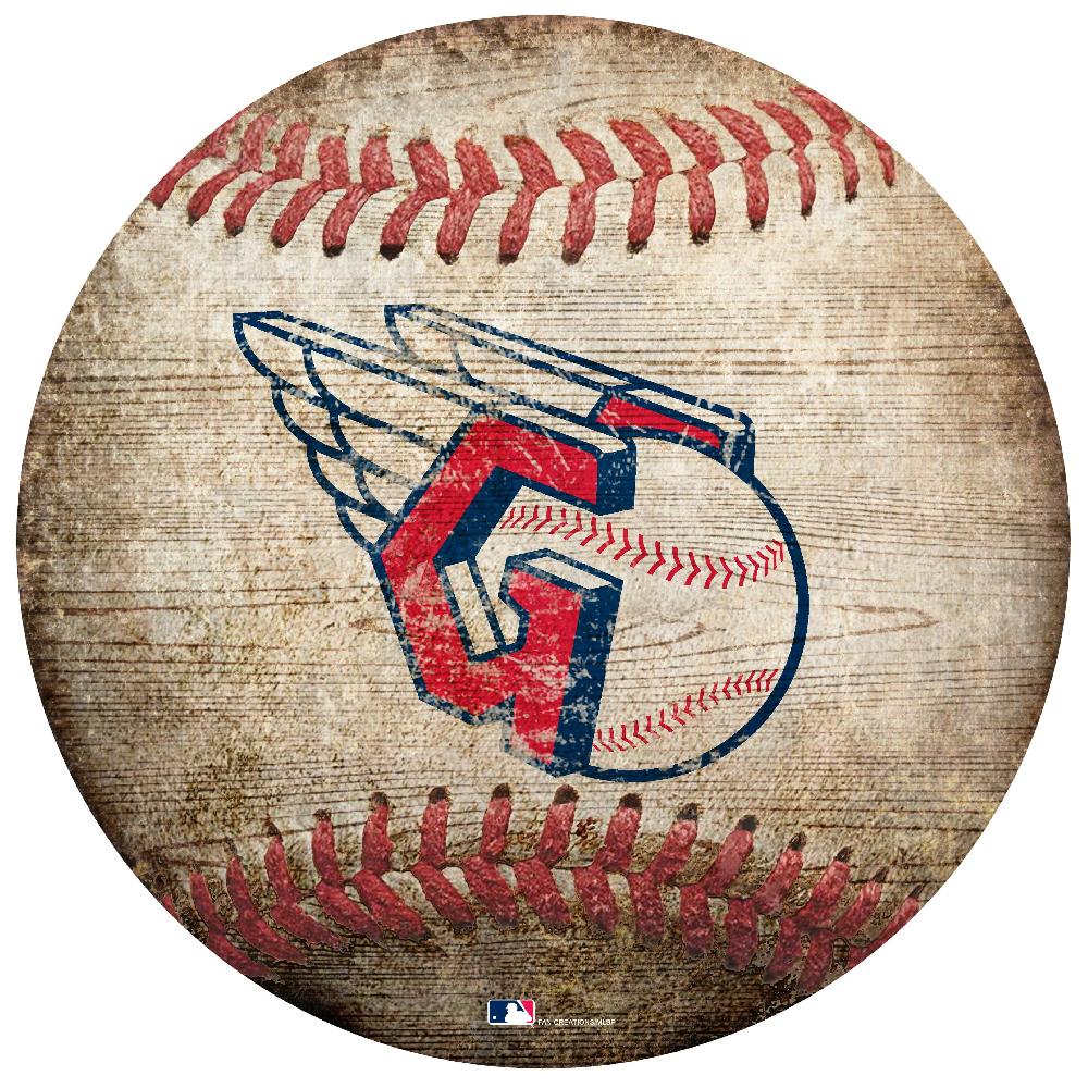 fan creations Cleveland Guardians 12in Baseball Shaped Sign