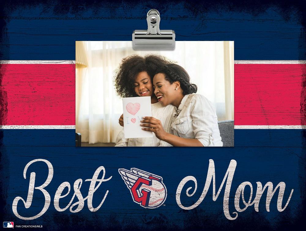 fan creations Cleveland Guardians Best Mom With Stripe Clip Frame